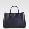 Prada Saffiano Lux Tote Bag in Blue (navy) - Lyst