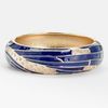 Sequin Large Insect Wing Enamel Bangle in Blue (navy/ gold) - Lyst