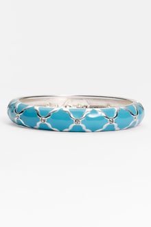 Sequin Medium Crystal Detail Hinged Bangle - Lyst