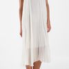 Tibi Iona Beading Pleated Dress in White (cream) - Lyst