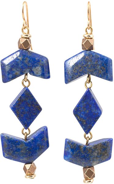 Vanessa Mooney Lapis Arrow Earrings in Blue - Lyst