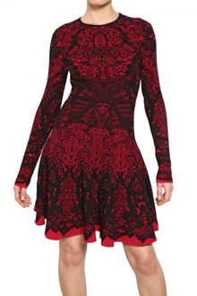 Alexander McQueen Victorian Puckering Wool Jacquard Dress - Lyst