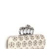 Alexander Mcqueen Studded Leather Knucklebox Clutch in Beige (ivory) - Lyst