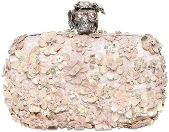 Alexander McQueen Skull Flower Jacquard Box Clutch - Lyst