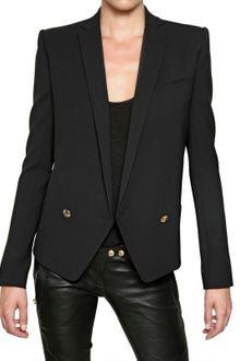 Balmain Stretch Cool Wool Jacket - Lyst