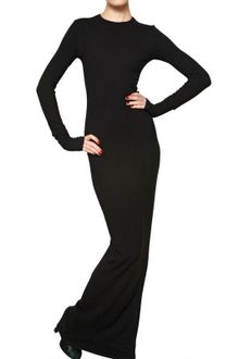 Balmain Viscose Jersey Long Dress - Lyst