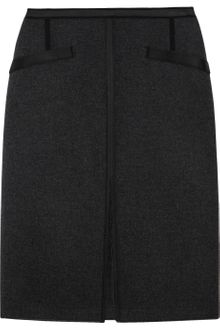 Bottega Veneta Satintrimmed Woolblend Fleece Skirt - Lyst