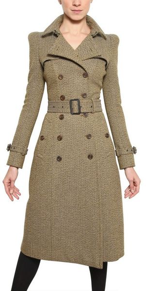Burberry Prorsum Herringbone Tweed Coat - Lyst