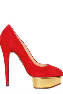 Charlotte Olympia 140mm Dolly Suede Pumps - Lyst