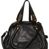 Chloé Mini Paraty Grained Leather Top Handle in Black - Lyst