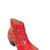 Chloé 45mm Susannah Studded Low Boots in Red - Lyst