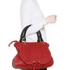 Chloé Grained Leather Marcie with Fringing in Red - Lyst
