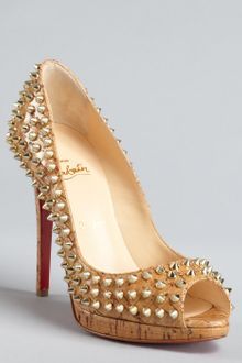 Christian Louboutin  Studded Yolanda 120 Spiked Peep Toe Pumps - Lyst