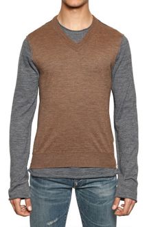 Dolce & Gabbana Double Layered Wool Alpaca Knit Sweater - Lyst