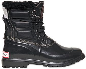 DSquared2 Leather Rubber Rain Canada Boots - Lyst