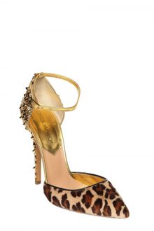 DSquared2 110mm Lalique Pony Leopard Studs Pumps - Lyst