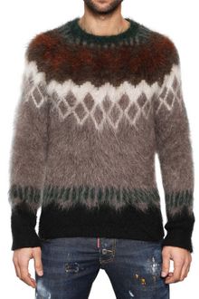 DSquared2 Wool Mohair Round Neck Sweater - Lyst
