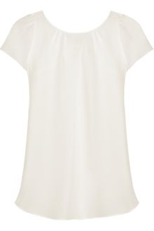 Girl. By Band Of Outsiders Silk Crepe De Chine Top - Lyst