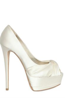 Giuseppe Zanotti 140mm Satin Open Toe Pumps - Lyst