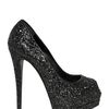 Giuseppe Zanotti 140mm Glitter Open Toe Pumps in Black - Lyst