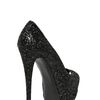 Giuseppe Zanotti 140mm Glitter Open Toe Pumps in Black - Lyst