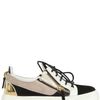 Giuseppe Zanotti 20mm Suede Metallic Calfskin Sneakers in Beige (multi) - Lyst