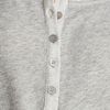 Kensie Raw Edge Henley Top in Gray (heather grey) - Lyst