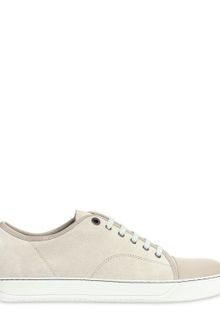 Lanvin Suede and Patent Leather Sneakers - Lyst