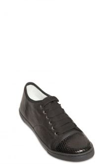 Lanvin Nappa Python Low Sneakers - Lyst