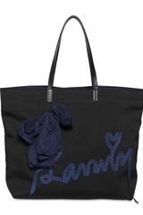 Lanvin Cabas 10 Years Ottoman Grosgrain Tote