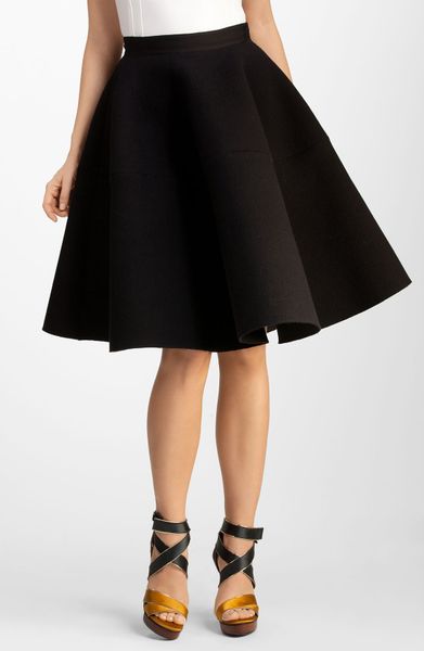 Lanvin Wool Skirt in Black - Lyst