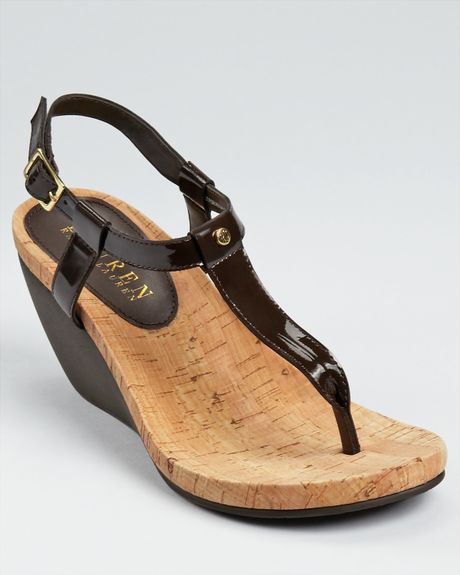ralph lauren tan wedges