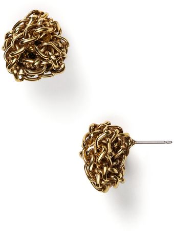 Lauren by Ralph Lauren Lauren By Ralph Lauren Braided Knot Stud Earrings - Lyst