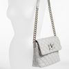 Marc Jacobs Quilting Large Single Leather Shoulder Bag in Gray (light grey/ nickel) - Lyst