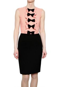 MSGM Techno Stretch Alpaca Dress with Bows - Lyst