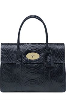 Mulberry Bayswater Silky Snake Shiny Leather Bag - Lyst