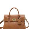Mulberry Small Bayswater Natural Leather Bag in Brown (oak) - Lyst