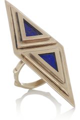Pamela Love Double Pyramid Lapis Lazuli Ring