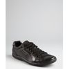 Prada Prada Sport Black Leather Tonal Striped Sneakers in Black for Men - Lyst