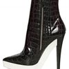 Stella Mccartney 140mm Croco Print Pointy Boots in Black - Lyst