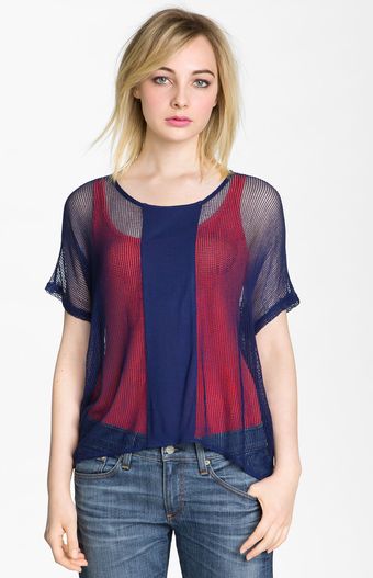 Trouvé Oversized Mesh Panel Tee - Lyst