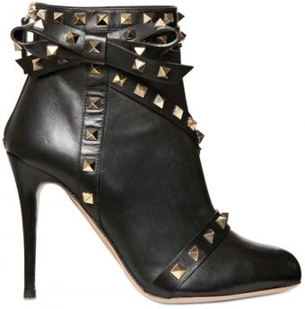 Valentino 100mm Rock Studs Bow Boots - Lyst