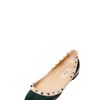 Valentino 10mm Rock Stud Patent Pointy Ballerinas in Green - Lyst