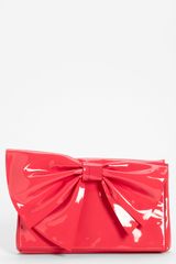 Valentino Lacquered Canvas Clutch