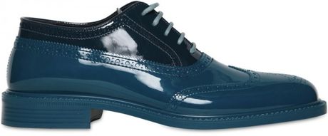 Vivienne Westwood Rubber Laceup Shoes in Blue for Men (petrol) - Lyst