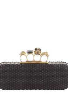 Alexander McQueen Black Beaded Knucklebox Clutch - Lyst