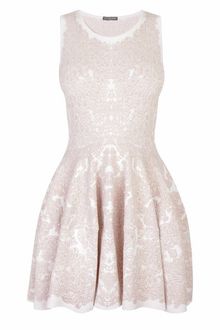 Alexander McQueen Ivoryflesh Barnacle Jacquard Minidress - Lyst