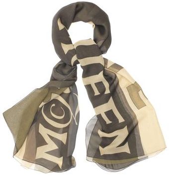 Alexander McQueen ' God Save Mcqueen' Silk Scarf - Lyst