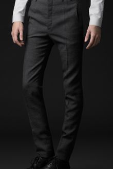 Burberry Prorsum Skinny Fit Compact Wool Trousers - Lyst