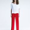 Diane Von Furstenberg Athos Wideleg Pants in Red (cherry) - Lyst